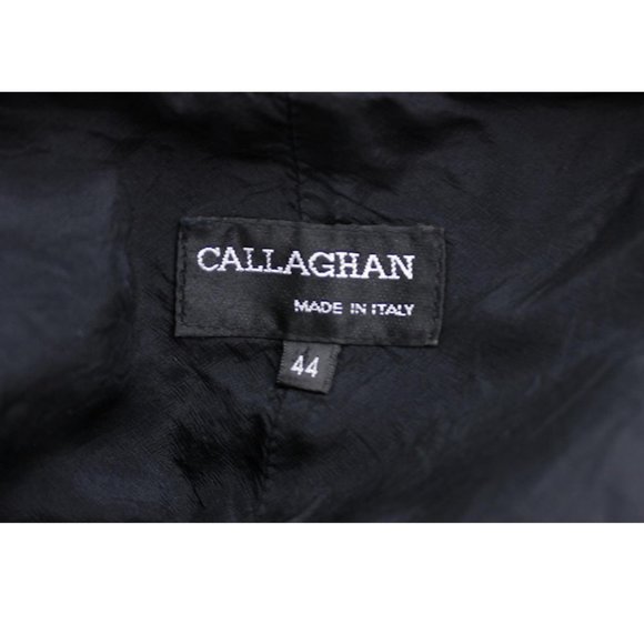 Vintage CALLAGHAN Steel Blue Leather Straight Leg Pants - Picture 9 of 12